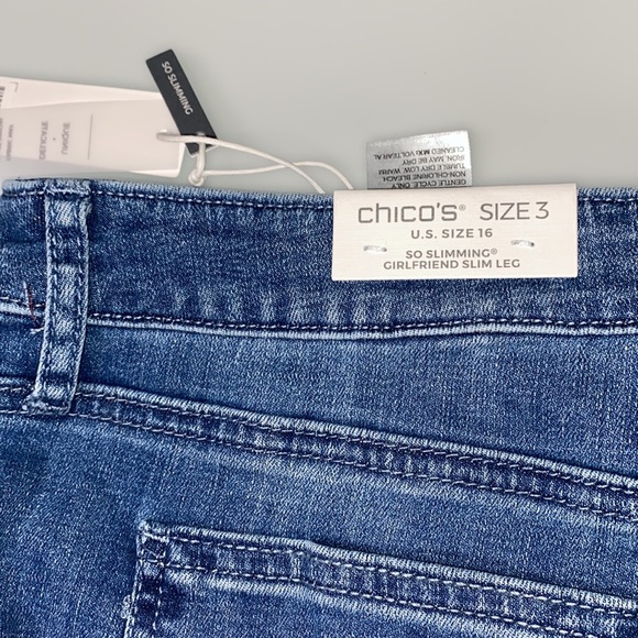 NWT Chico’s So Slimming Girlfriend Slim Leg Sz3 - Picture 3 of 8